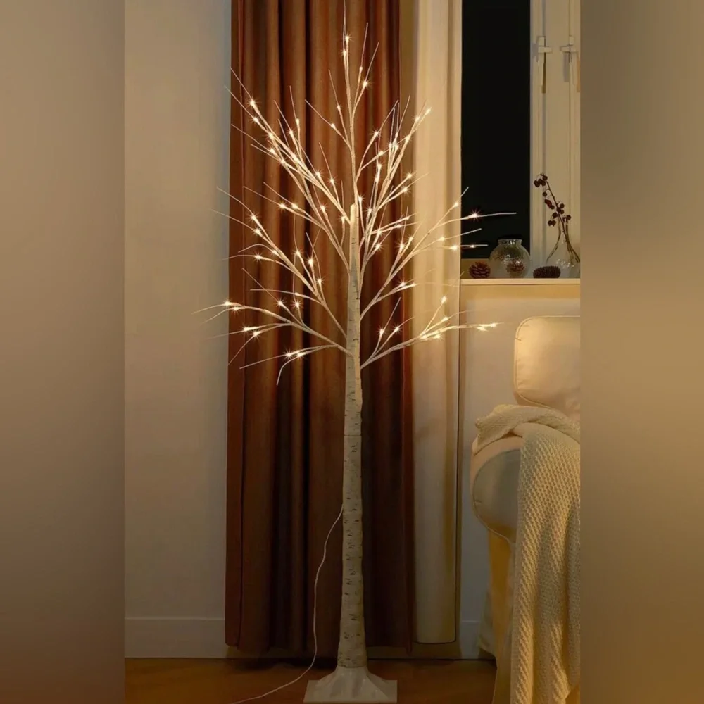 IKEA STRALA LED Floor Lamp, Artificial Birch Tree, 67 
